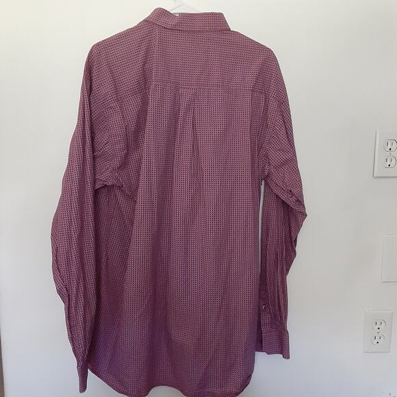 Cinch Shirt Mens Size Large Purple Long Sleeve Button Up Western Rodeo Polka Dot - Picture 7 of 9